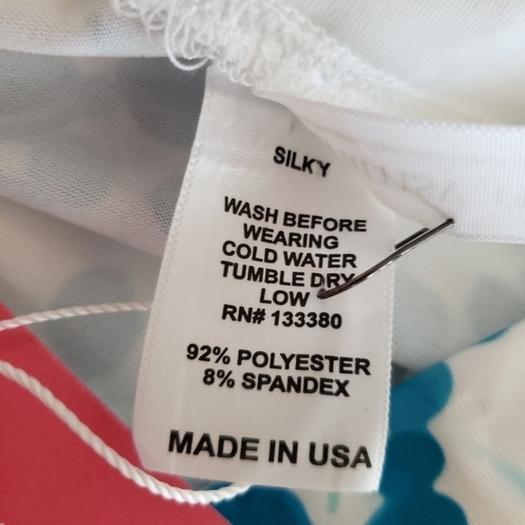 New Reversible Front Back Silky Skirt Whimsy Rose Brenda Pome turqoise, small - Picture 9 of 11